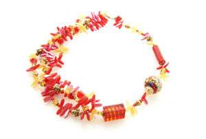Coral Firelight Necklace