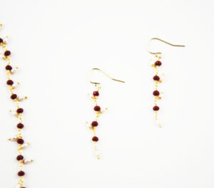 Burgundy Bloom Earrings
