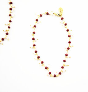 Burgundy Bloom Bracelet